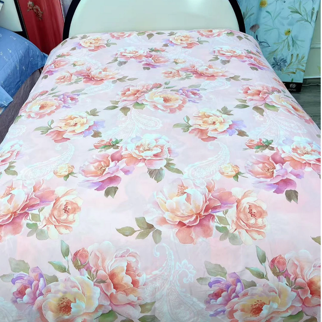 2.3*2.5米床单 加厚新疆长绒棉斜纹 柔软加密舒适透气【盛世牡丹】