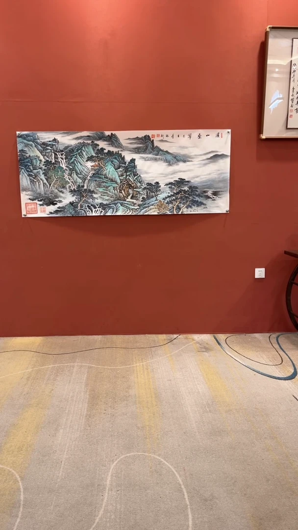 国画谢瑞新老师作品   溪山叠翠