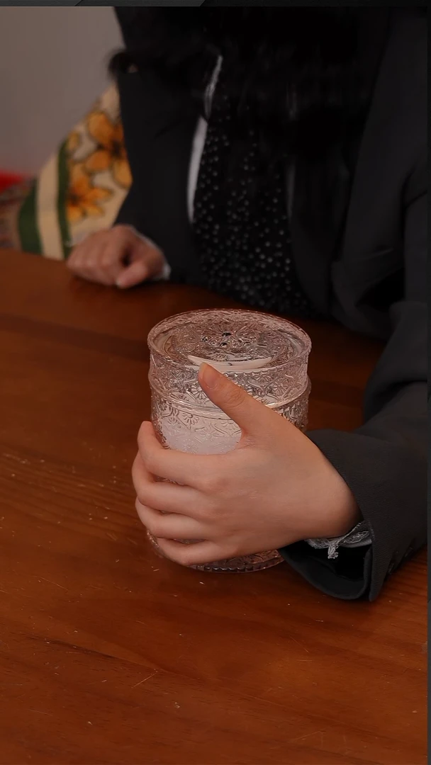 陶84-意大利 choefulan 浮雕繁花玻璃杯香薰蜡烛-丝绒玫瑰550