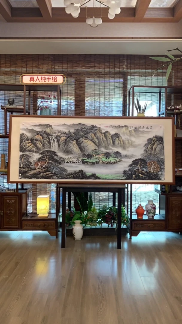 国画国画纯手绘纯实木205*85cm