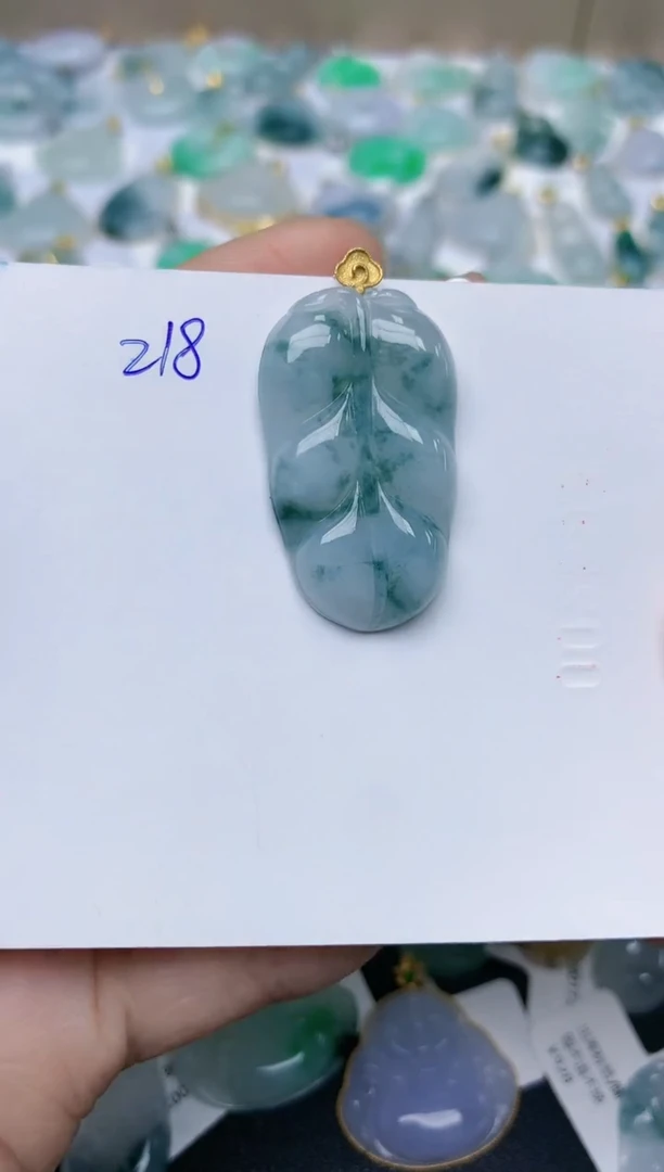 【闪购商品】翡翠颈饰18K金镶嵌天然翡翠A货    218