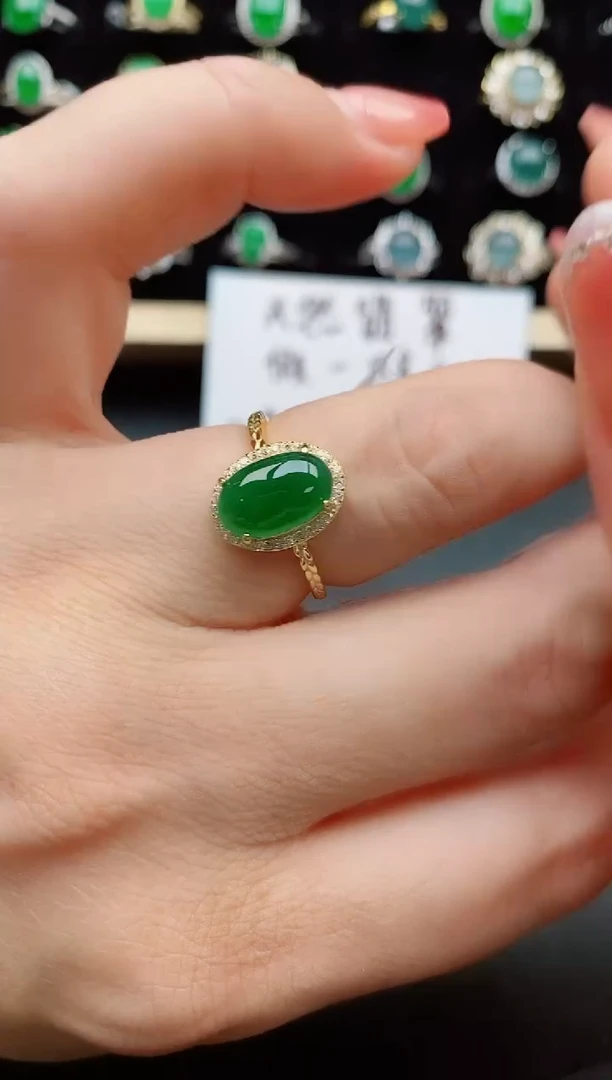 【闪购商品】翡翠戒指银S925镶嵌111111