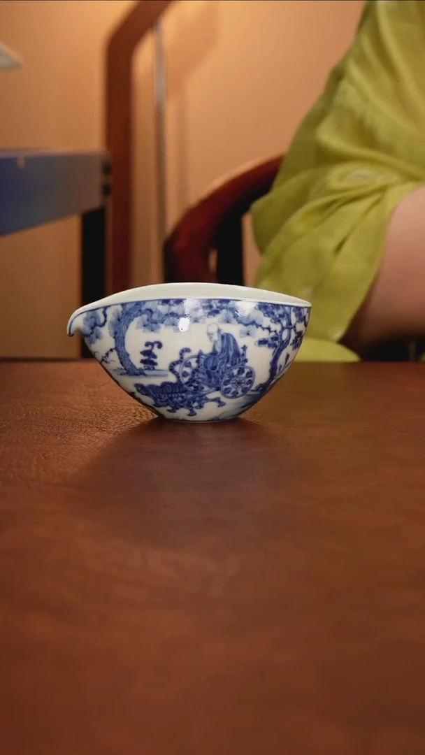 景德镇瓷器，青花瓷手绘茶具~鬼谷子