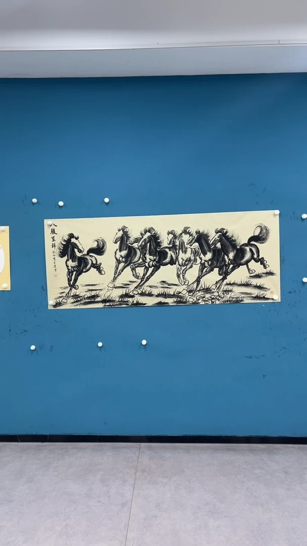 国画11.19-李军-国画-福利-八骏图