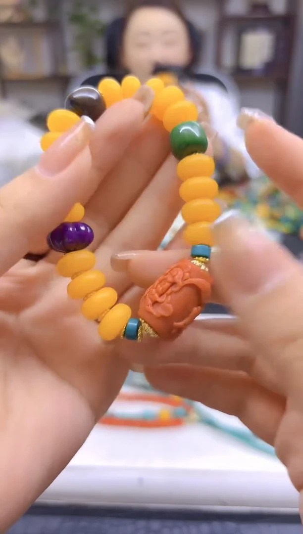 未镶嵌蜜蜡手链DIY款S713