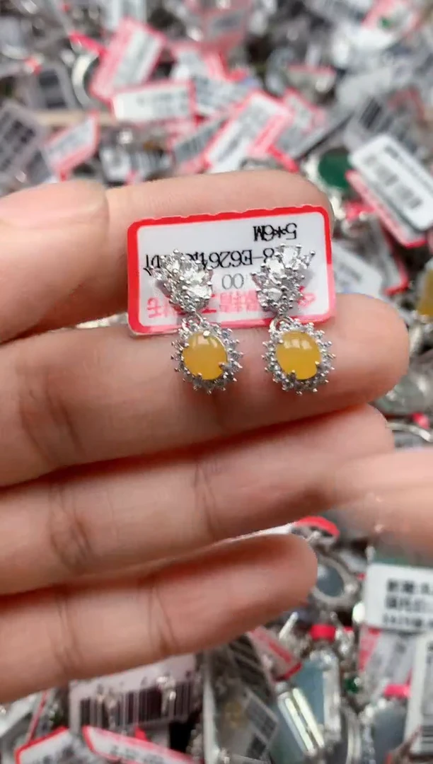 银S925镶嵌戒指翡翠天然A货缅甸翡翠