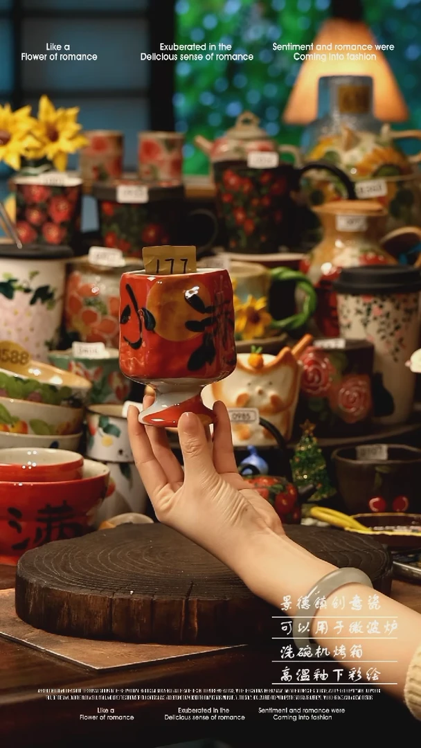 陶瓷景德镇高温釉下彩手工手绘款式@A0202@