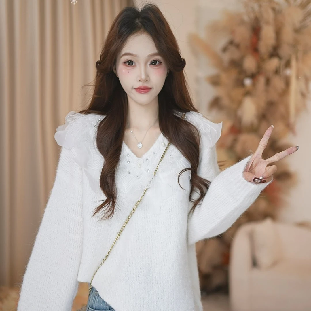 BasicHouse百家好秋冬高级设计感气质法式毛衣B1386B5B992