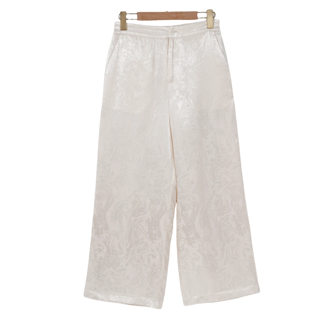 【昭言】新中式醋酸秋冬加厚棉裤复古休闲时尚百搭直筒裤子51991