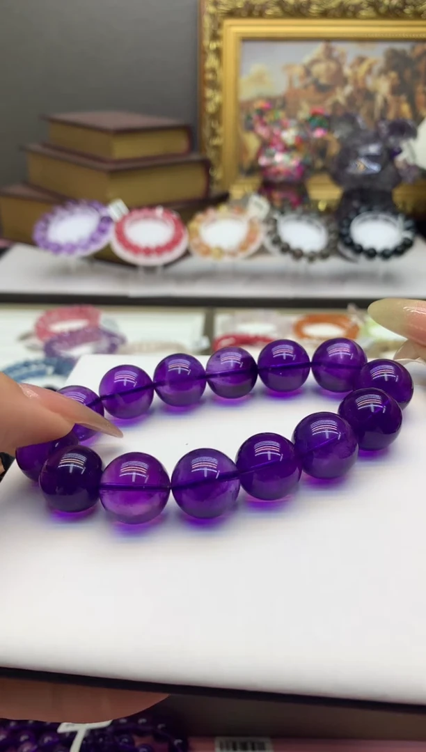 【闪购商品】水晶手串未镶嵌16+乌拉圭紫水颜色以实物为主