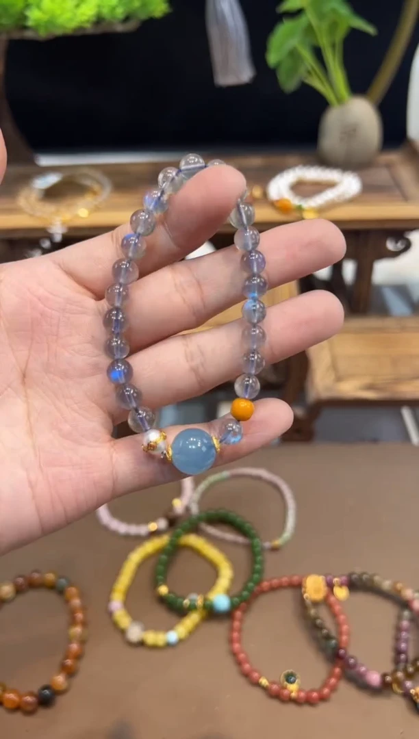 【闪购商品】长石手链未镶嵌手饰@@