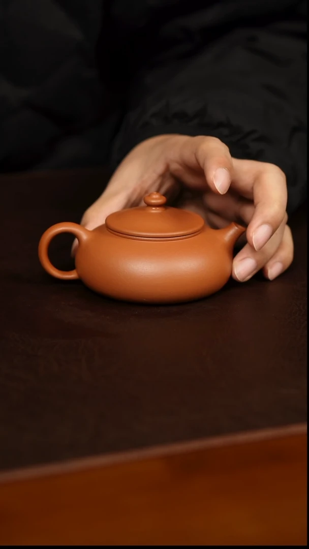 茶壶紫砂赵庄生砂朱泥汉江150cc