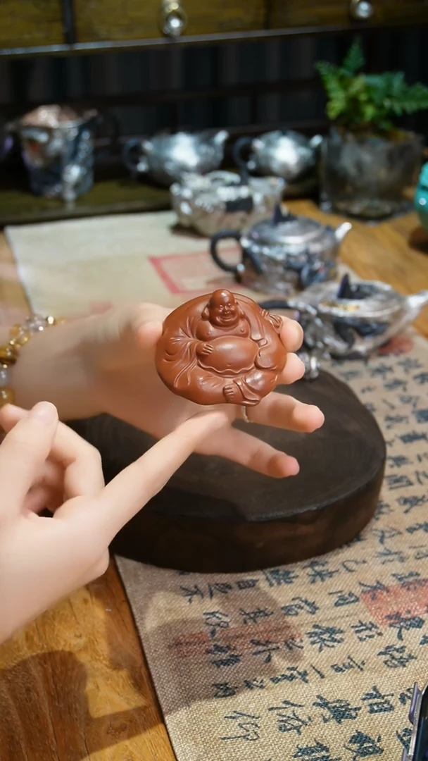 【闪购商品】福器艺术紫砂弥勒佛摆件