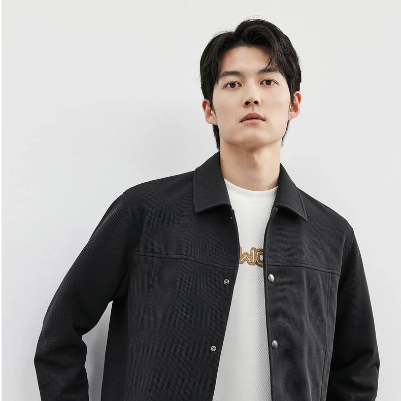 【七匹狼商旅夹克】秋冬新款男士简约休闲短装单夹克1034