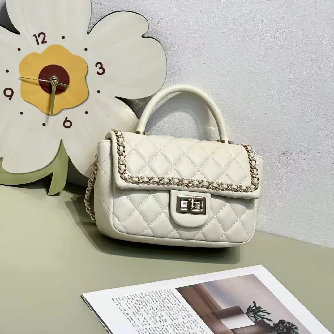 新款女士单肩菱格链条包百搭时尚小香风小包包经典斜挎包气质女包