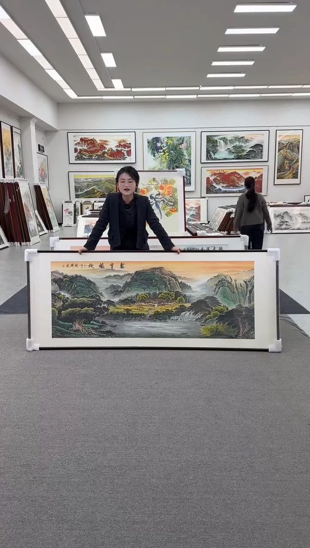 国画手绘  219*88  聚宝福地