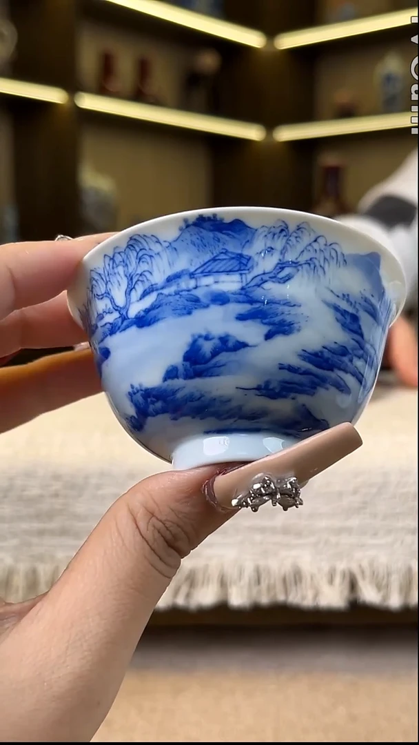 瓷片景德镇毛仔柴窑杯