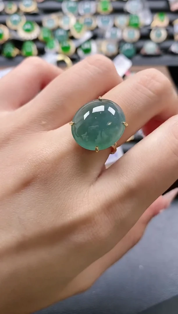 【闪购商品】翡翠戒指银S925镶嵌5151151