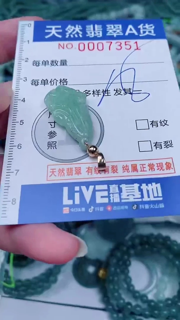 翡翠未镶嵌颈饰0007351