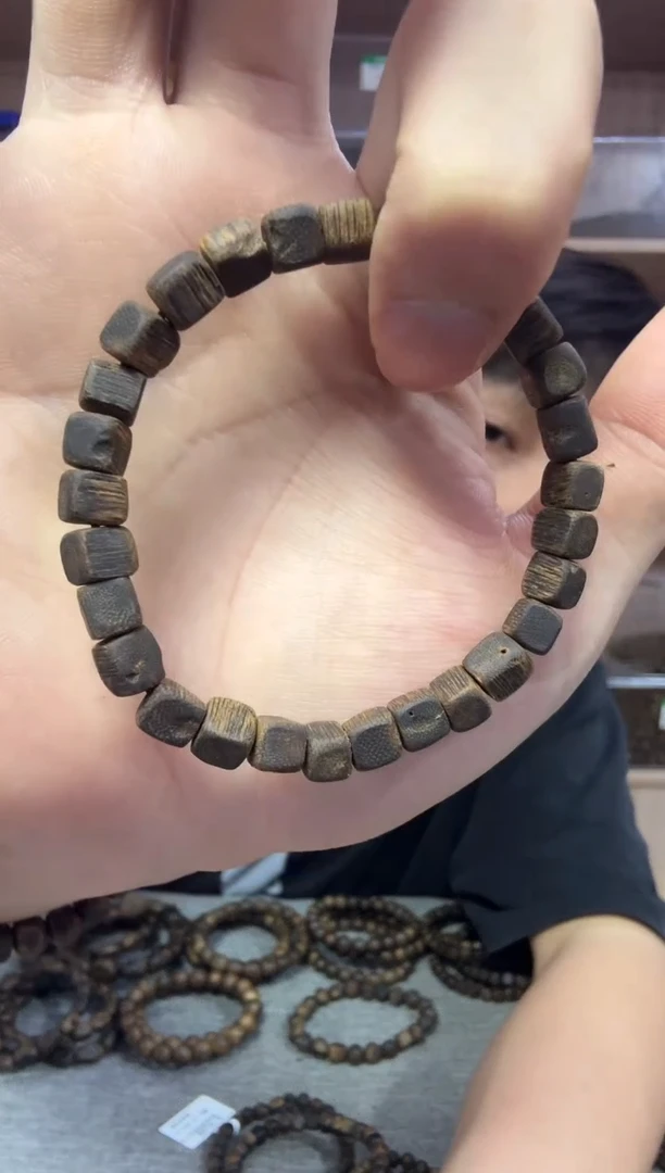 手串沉香05沉水方珠单圈5克+ 多样性发其一