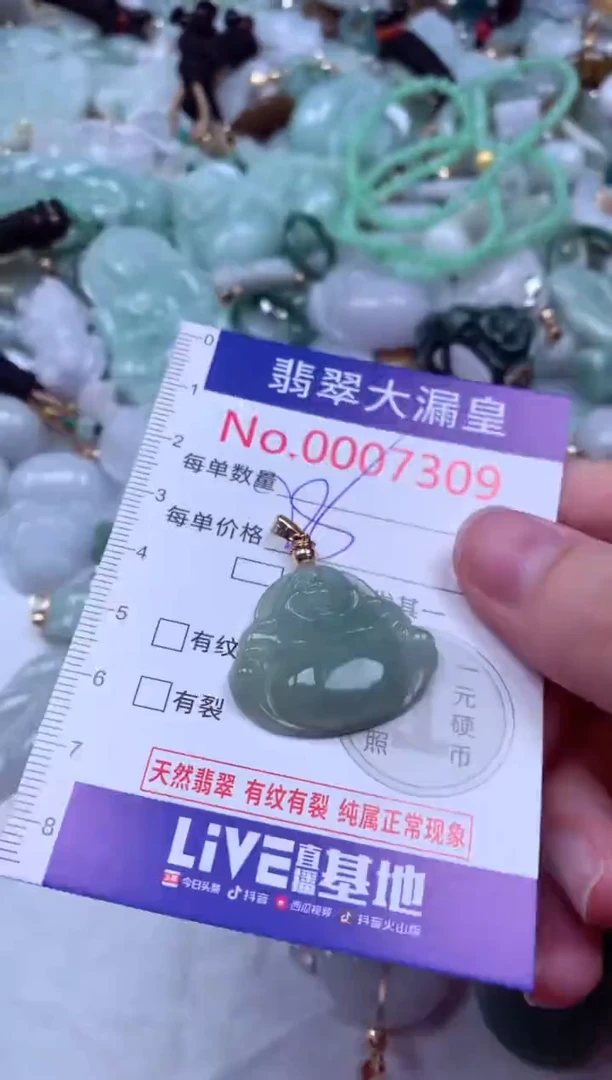 吊坠(不含链)未镶嵌翡翠7309