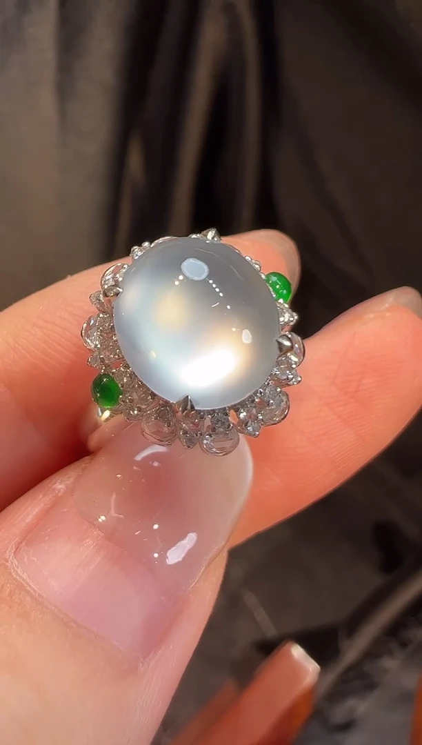 18K金镶嵌戒指翡翠L6戒指