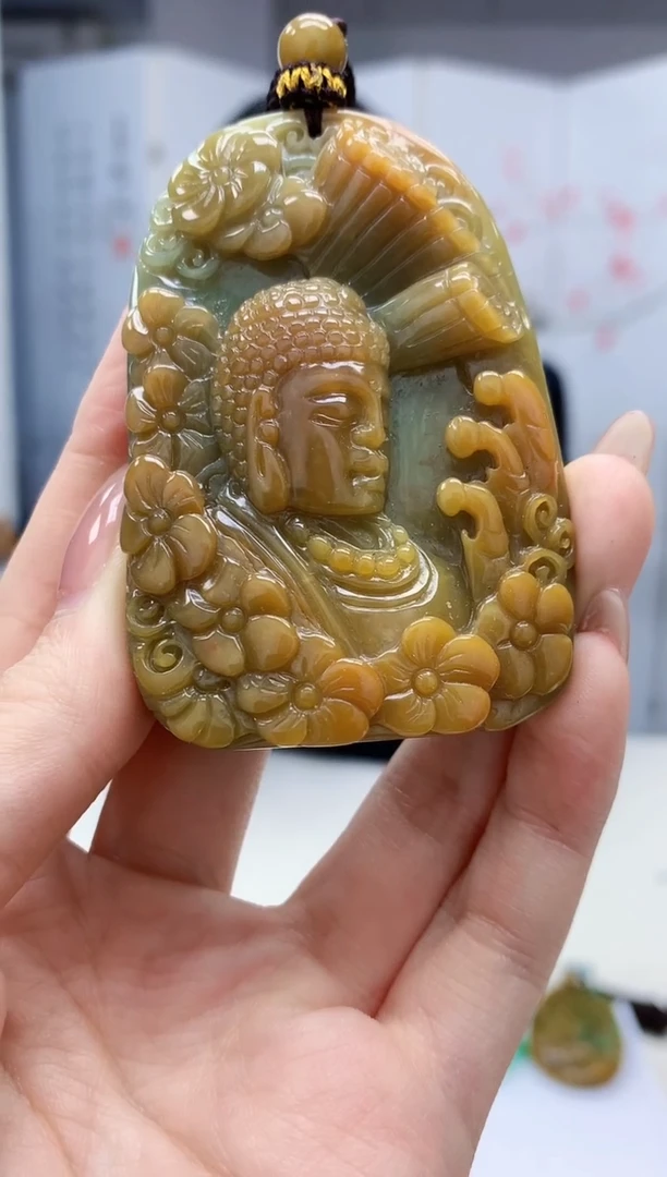 【闪购商品】定制翡翠未镶嵌4969jw-毛货挂件87