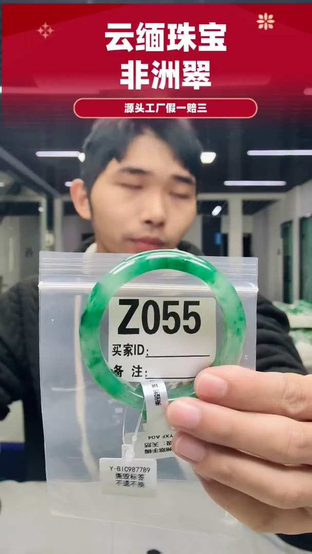 未镶嵌手镯石英质玉（非洲翠）57圈口Z055