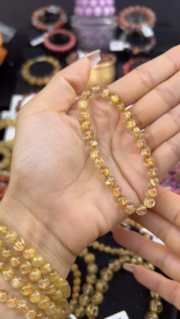 未镶嵌手串水晶金发晶6.6mm