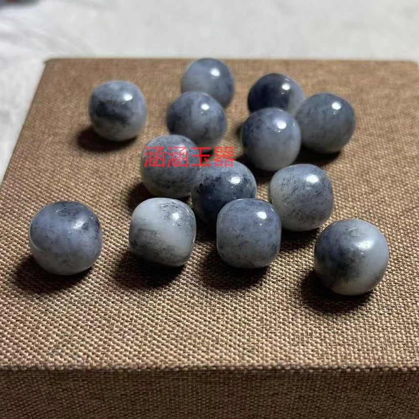 天然新疆和田玉多宝配珠青花珠12*13MM老型珠多样性发货拍一发一