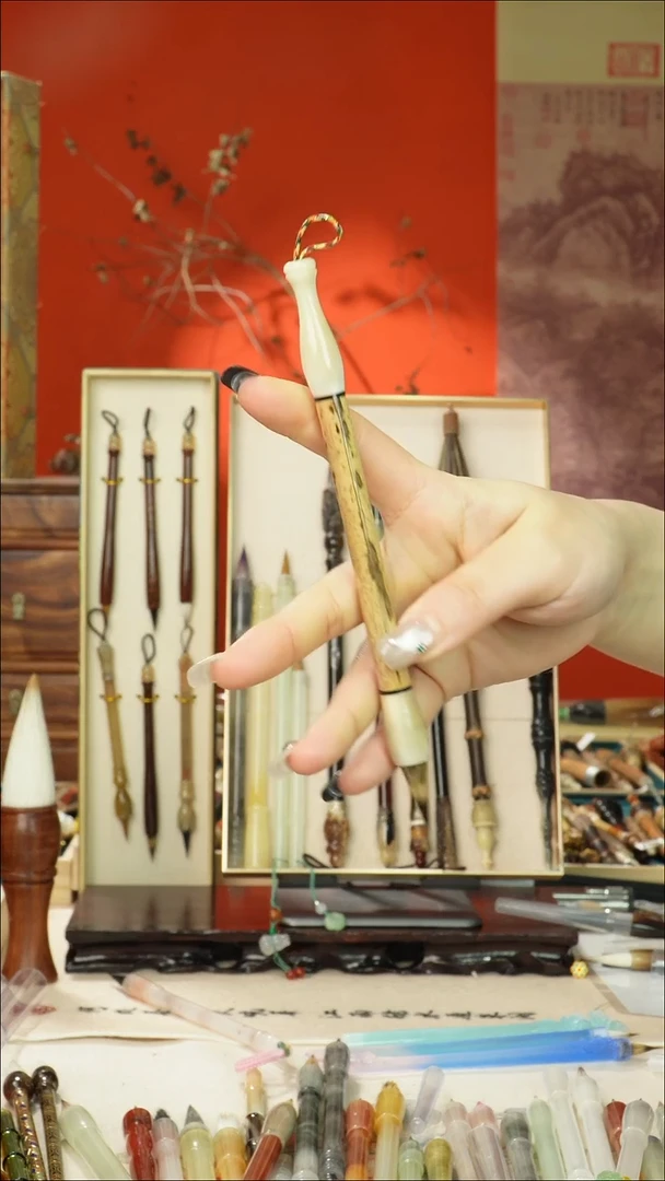 238号闪孤品高货毛笔链接 清水试笔 蘸墨不退