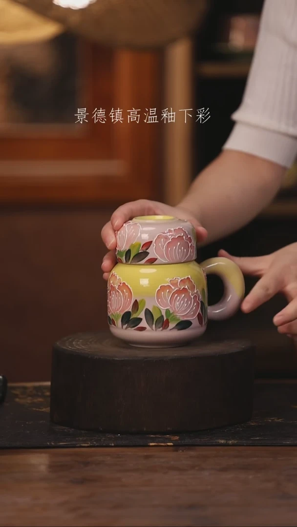 陶瓷景德镇高温釉下手绘陶瓷156