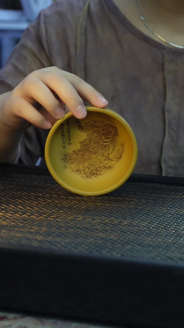 茶杯紫砂福利紫砂孔雀