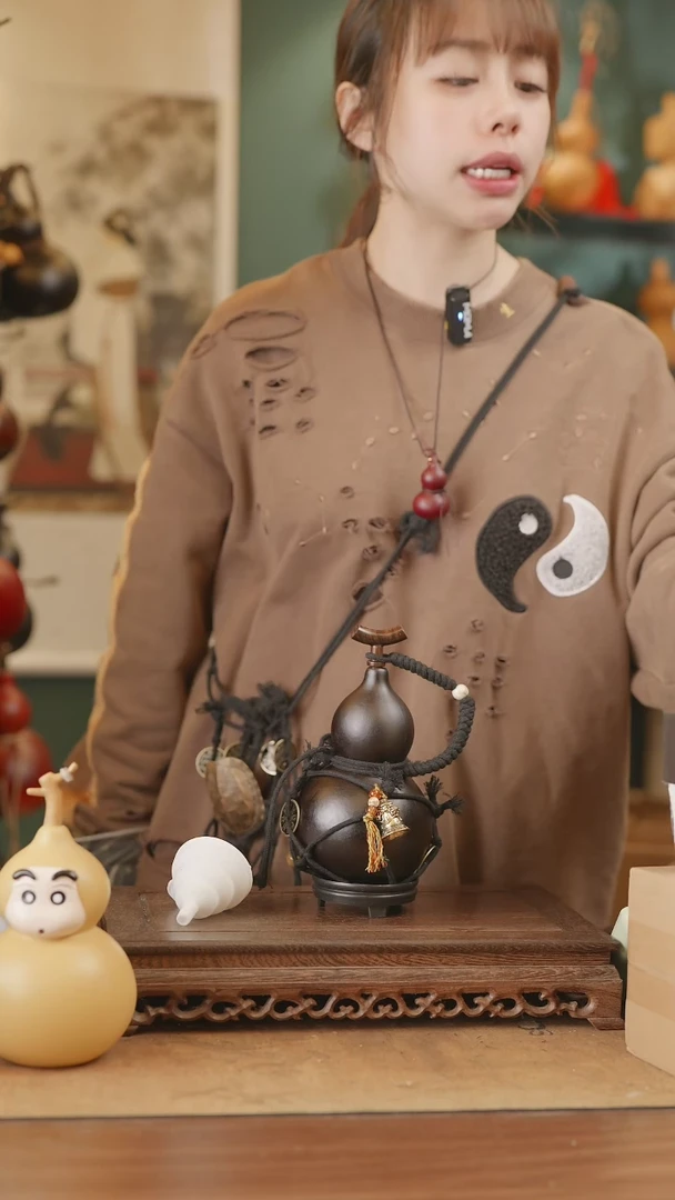 【闪购商品】287号精品天然大漆工艺防渗内胆酒葫芦~
