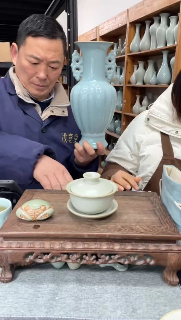 【闪购商品】其他月白 小元宝 盖碗 微瑕