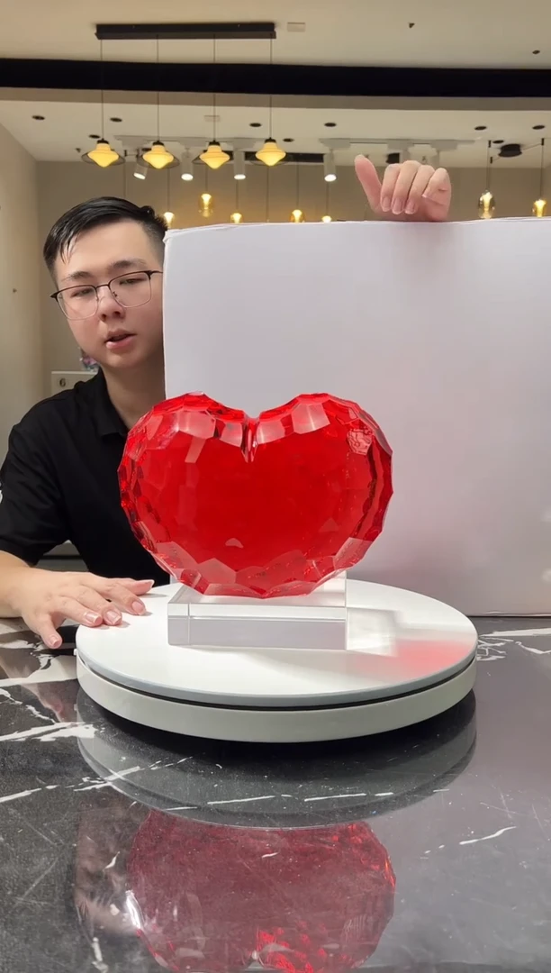 摆件星***证巴比特美学 大号红色心