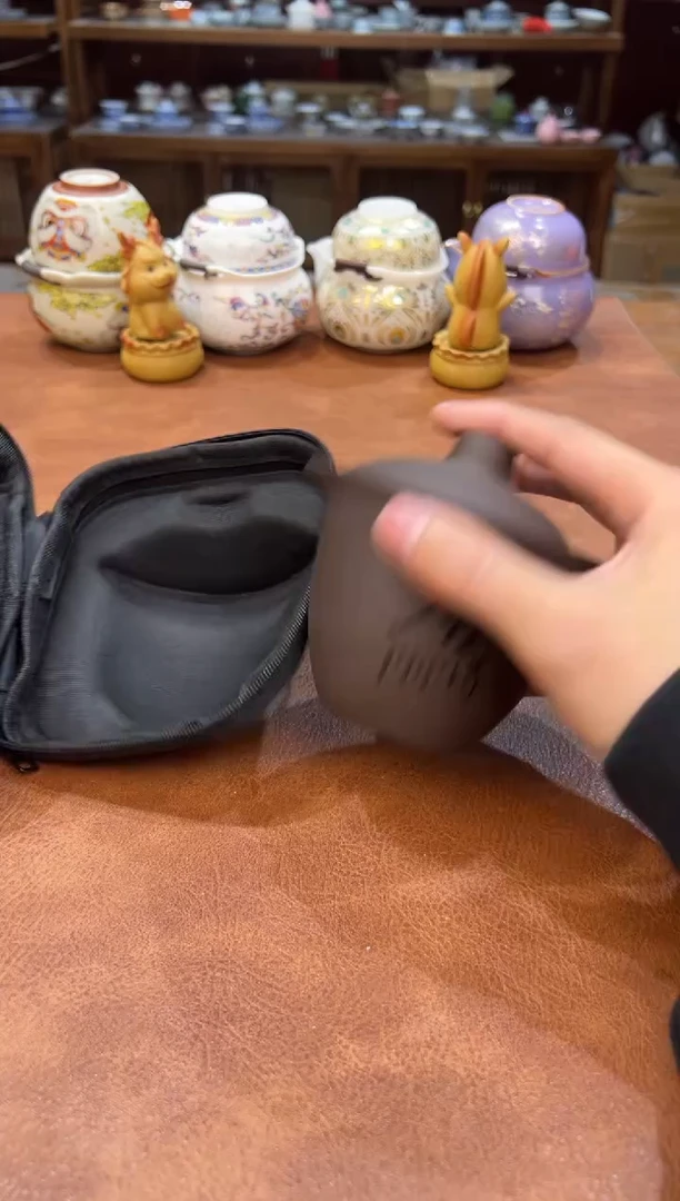 真的很便宜会开片的旅行茶具