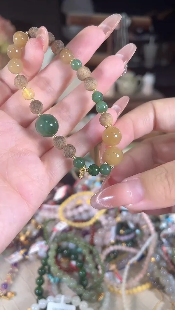 手链银S925镶嵌和田玉多样性发货其一