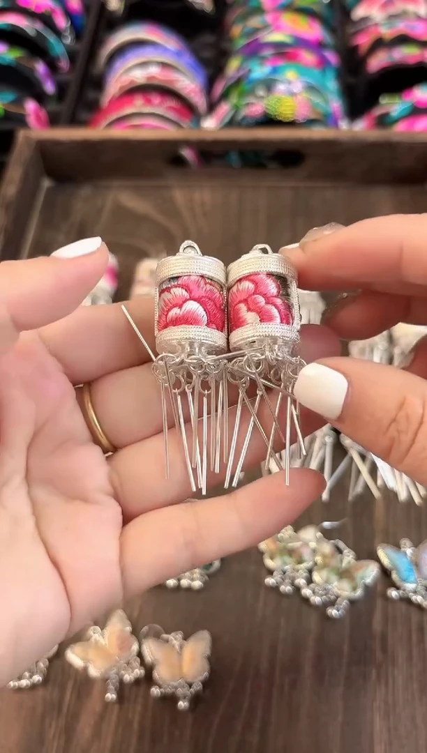 织绣艺枝独绣老绣饰品53