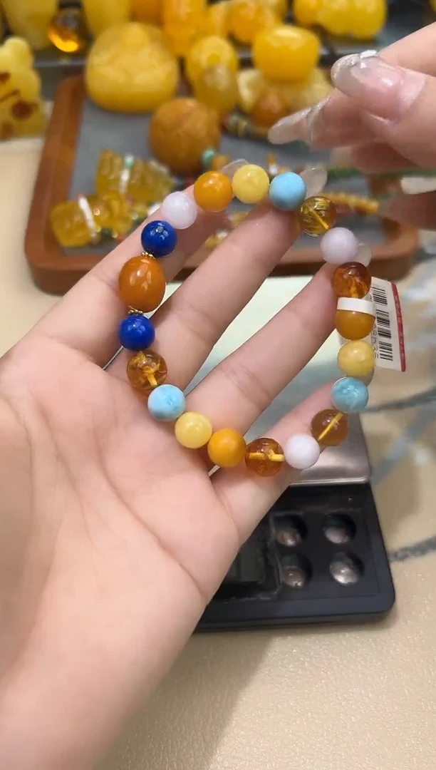 裸石琥珀未镶嵌琥珀蜜蜡手串