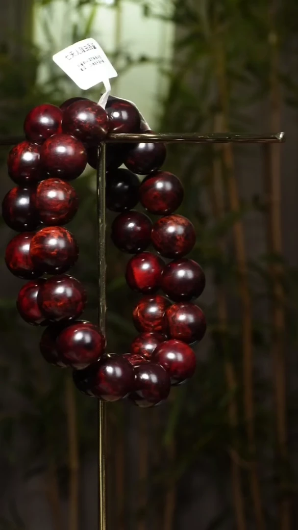降真香手串/手链海南红降1.5cm黑飘红