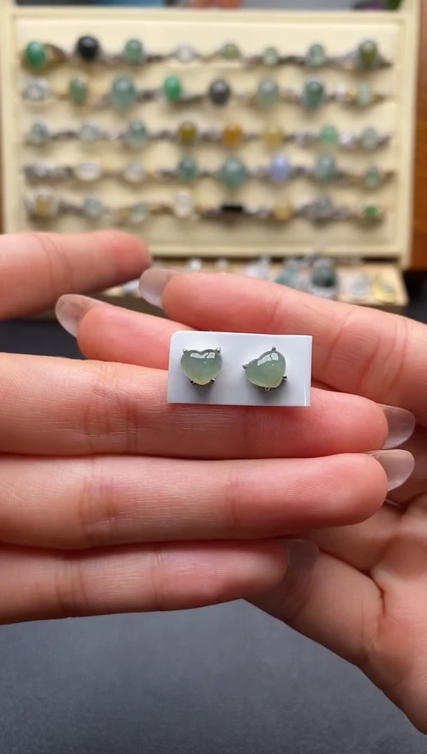 银S925镶嵌戒指翡翠5555555+8