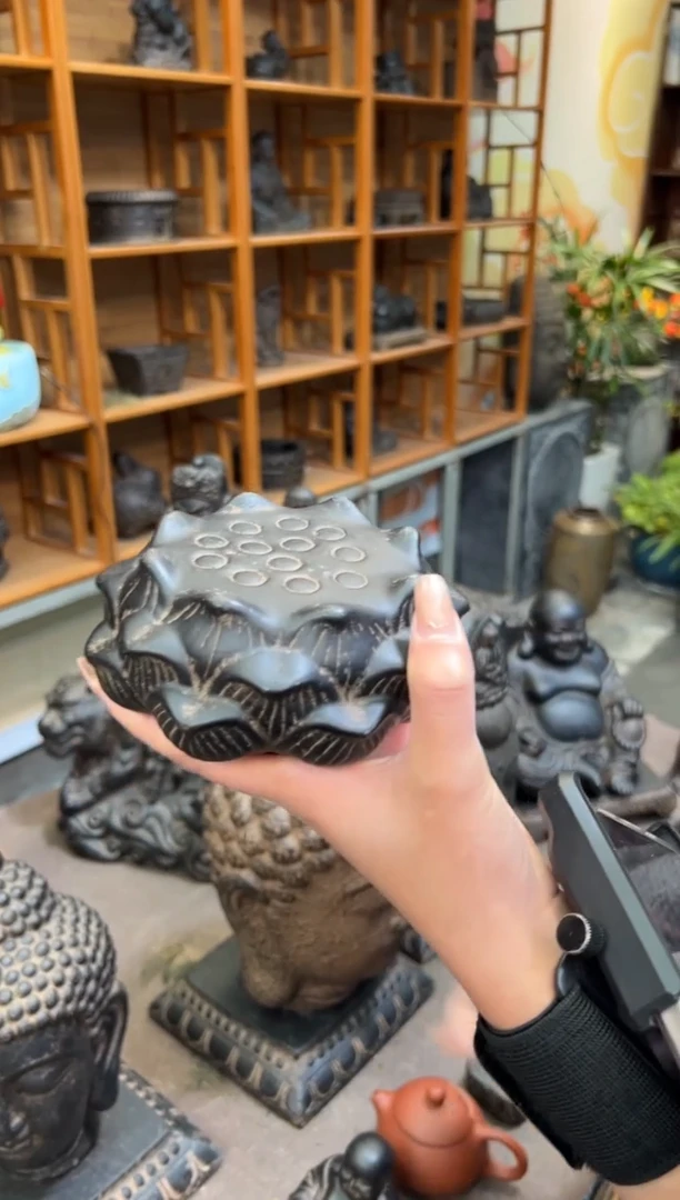 陶土莲蓬实心底座