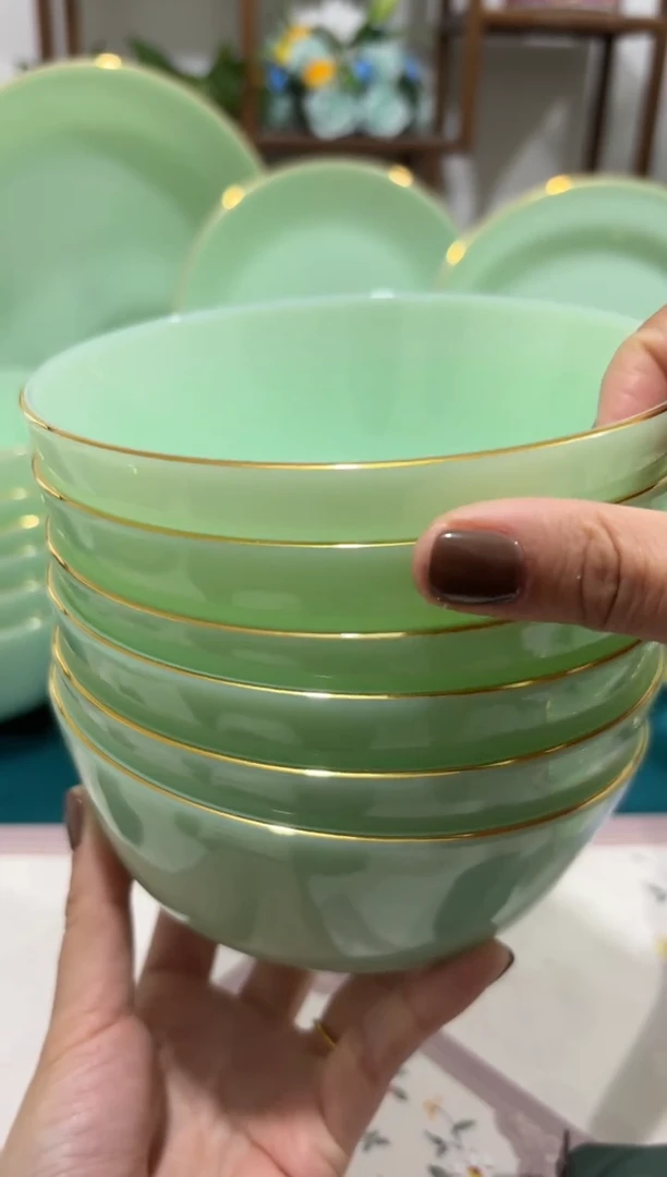 5.5英寸玉瓷碗6个口径13.8厘米