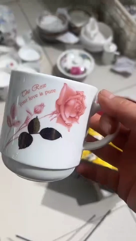 骨瓷隆达骨瓷杯子1个