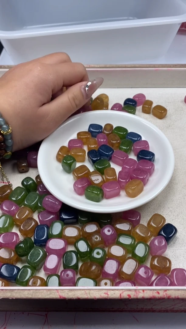 【闪购商品】碧玺颈饰未镶嵌w2299碧玺随形12mm*10颗