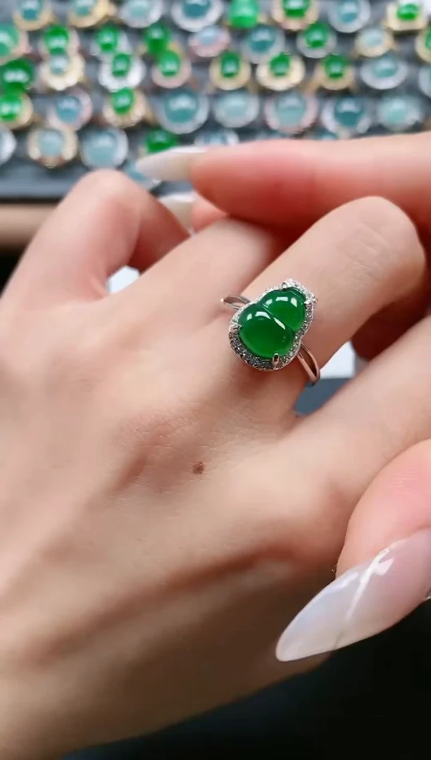 【闪购商品】翡翠戒指银S925镶嵌11111111