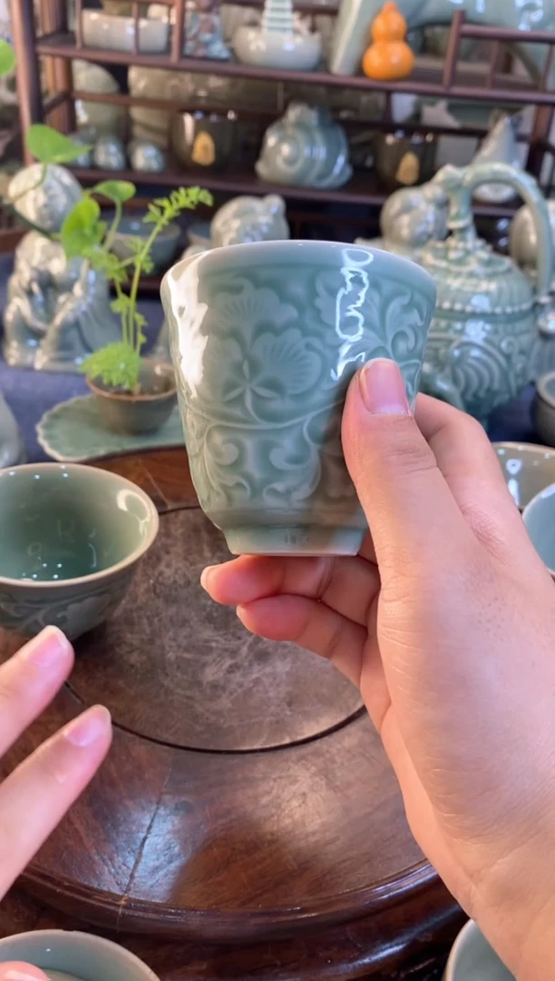 特价 处理 微瑕 牡丹隋型杯【b000028】1只