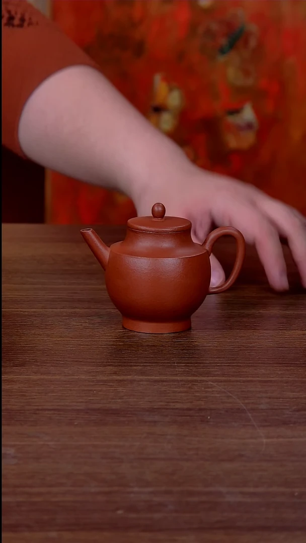 【闪购商品】紫砂茶壶朱泥平盖橄榄