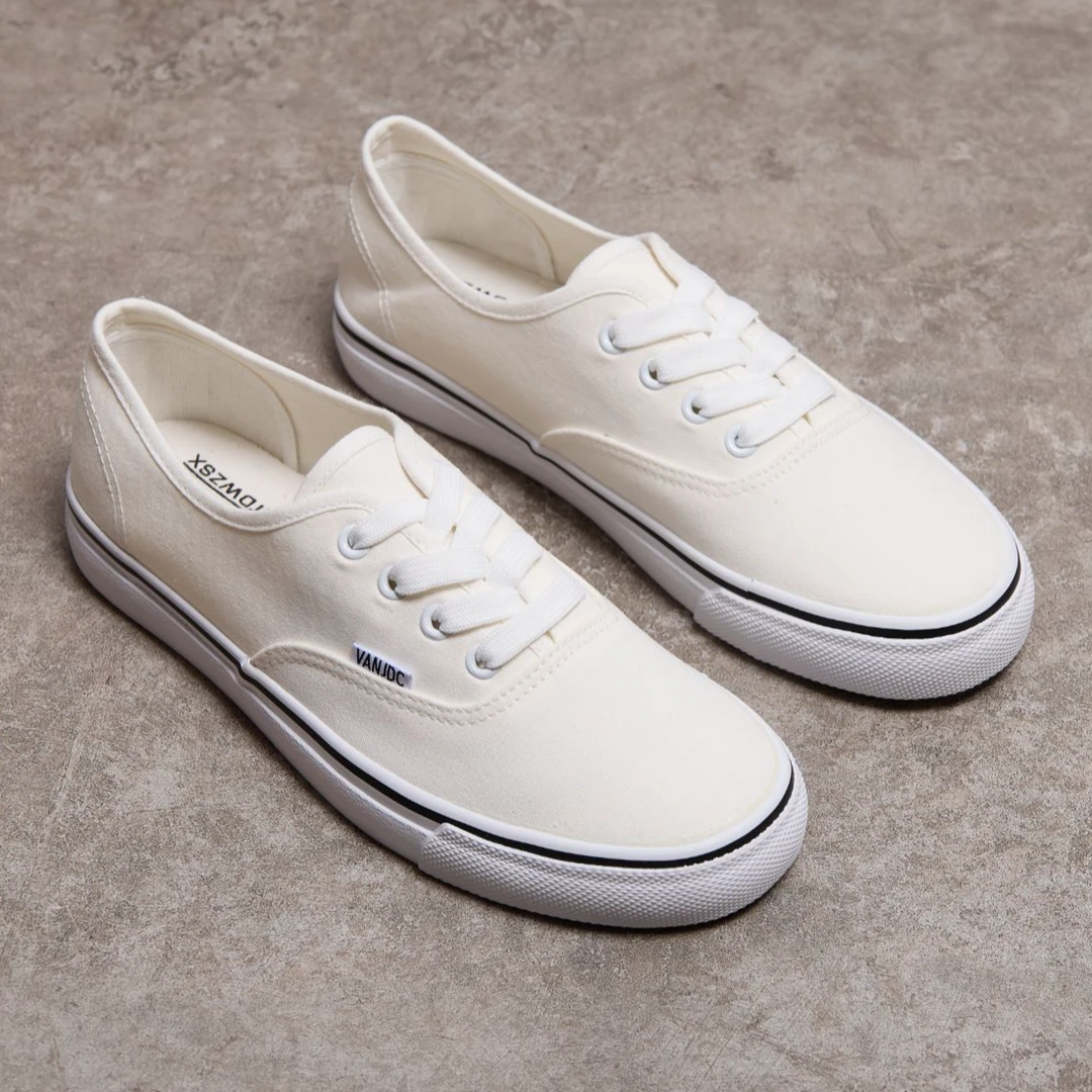 万年经典款白色安纳海姆帆布鞋男女休闲小白鞋情侣硫化鞋低帮板鞋